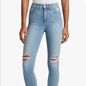 Joe’s The Charlie High Waist Ankle Skinny Distressed Jeans Ignite Size 25